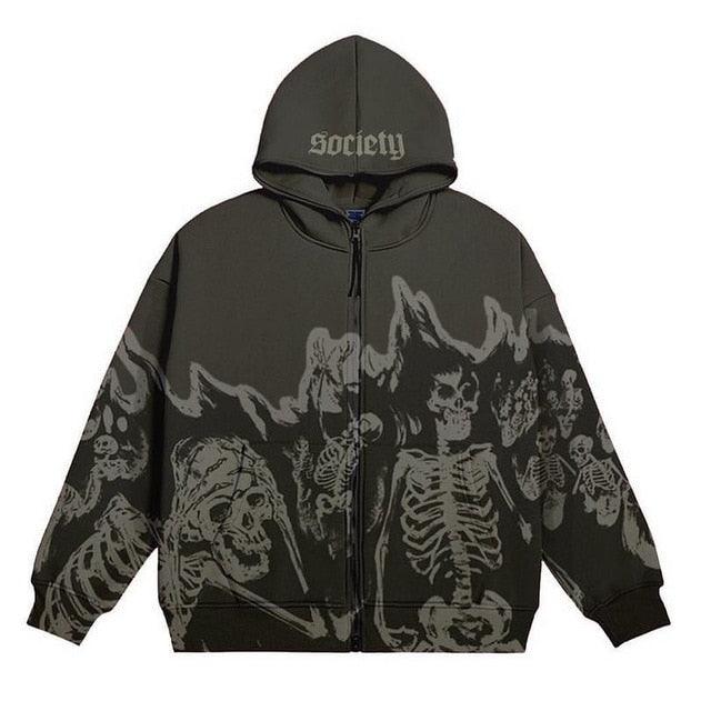 Men's Streetwear Skull Hoodies - ItemBear.com