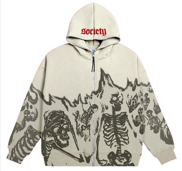 Men's Streetwear Skull Hoodies - ItemBear.com