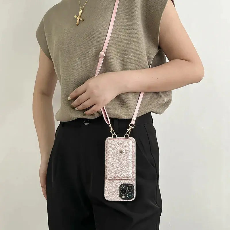 Secure Strap Leather Wallet Case