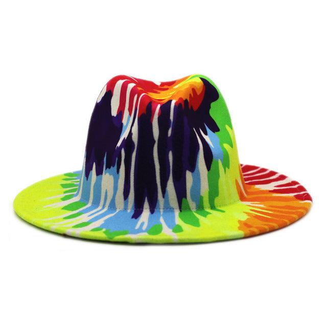 Natural Landscape Tie - dye Fedora Hat - ItemBear.com