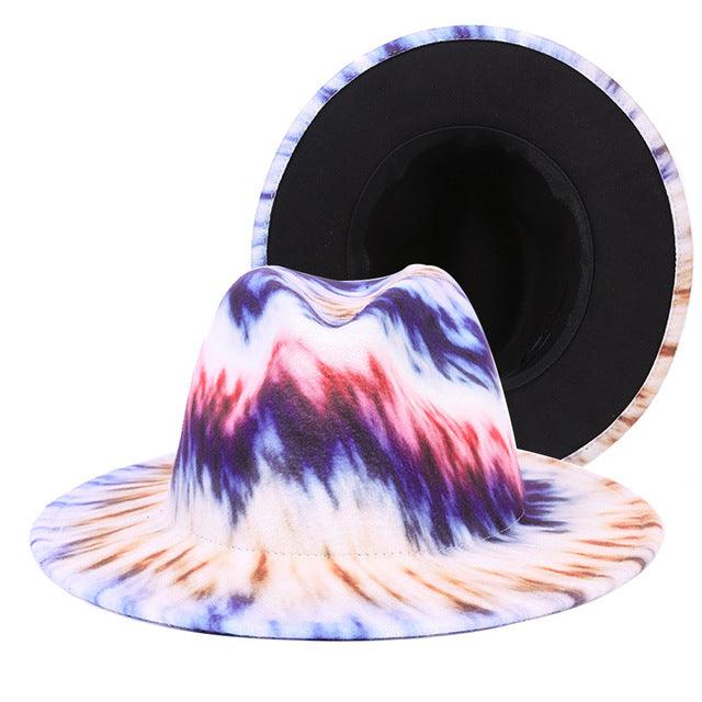 Natural Landscape Tie - dye Fedora Hat - ItemBear.com