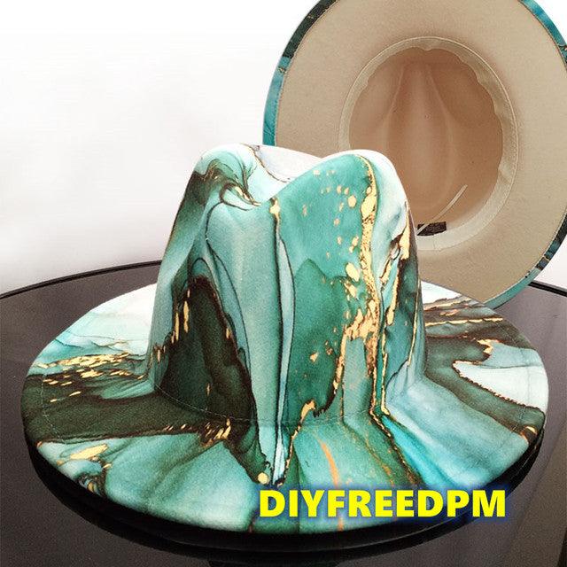 Natural Landscape Tie - dye Fedora Hat - ItemBear.com