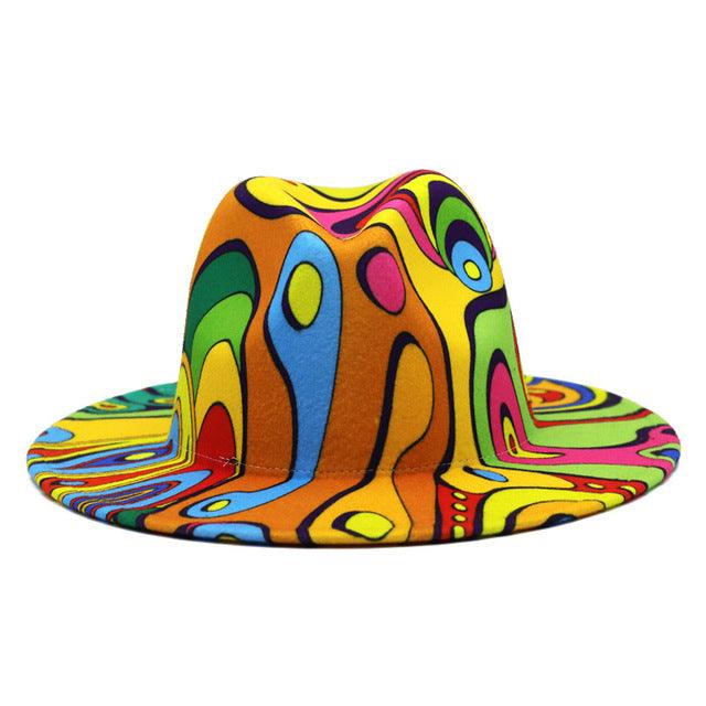 Natural Landscape Tie - dye Fedora Hat - ItemBear.com