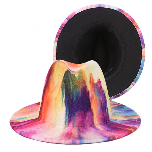 Natural Landscape Tie - dye Fedora Hat - ItemBear.com