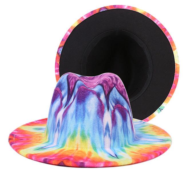Natural Landscape Tie - dye Fedora Hat - ItemBear.com