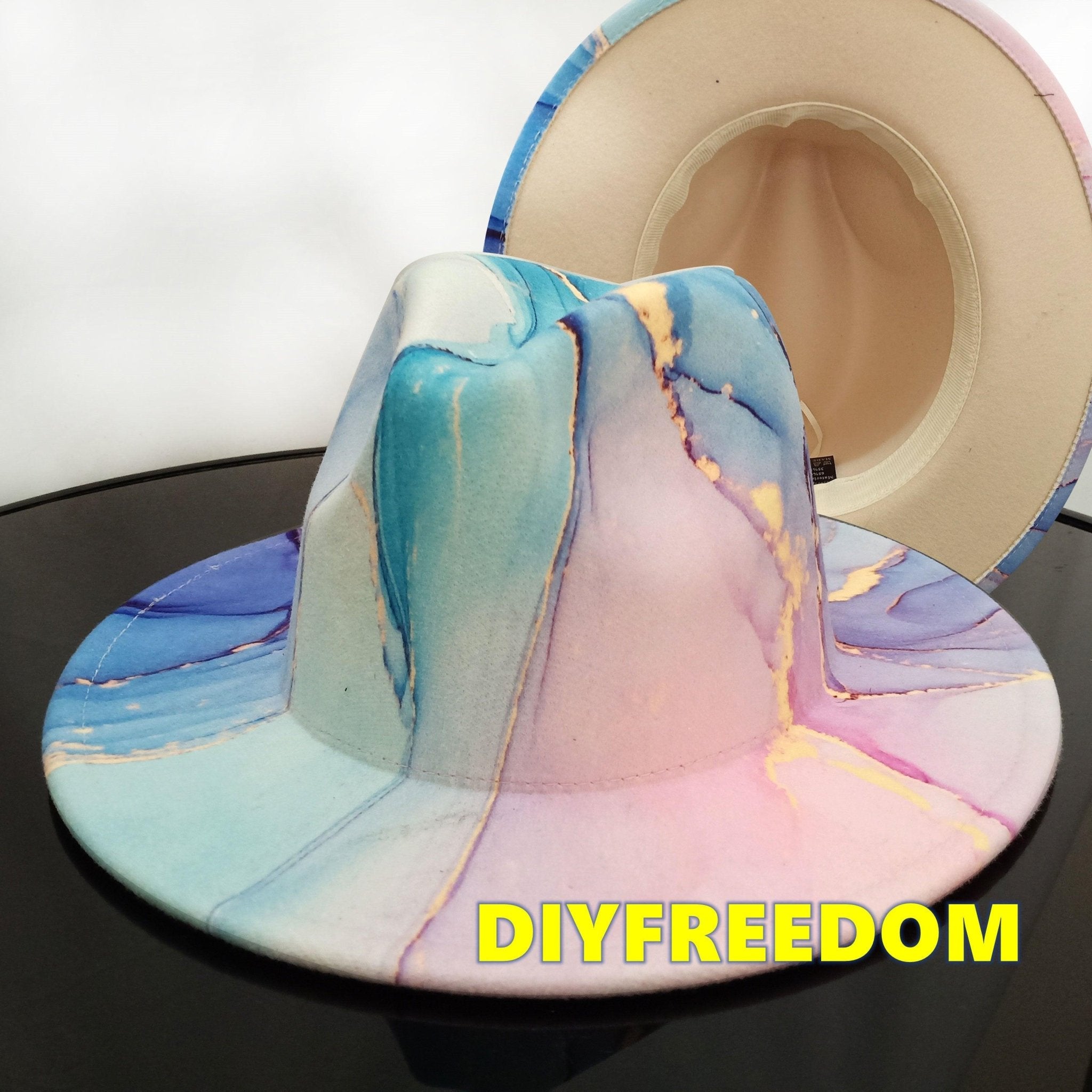 Natural Landscape Tie - dye Fedora Hat - ItemBear.com