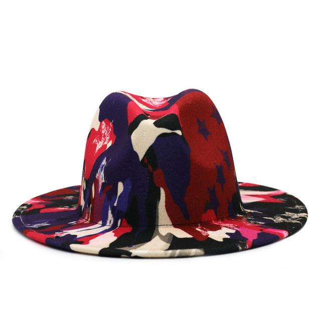 Natural Landscape Tie - dye Fedora Hat - ItemBear.com