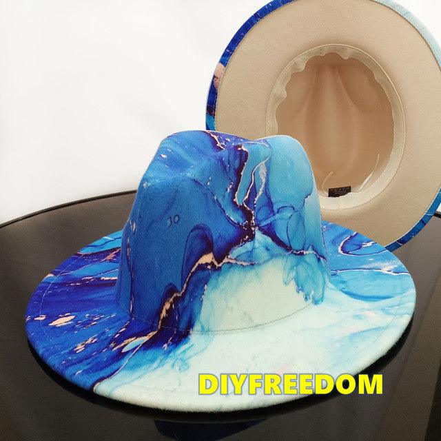 Natural Landscape Tie - dye Fedora Hat - ItemBear.com