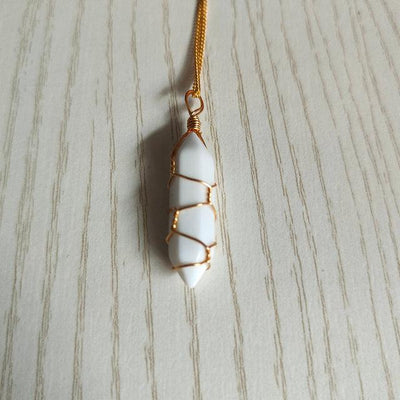 Natural Stone Pendant Necklace - ItemBear.com