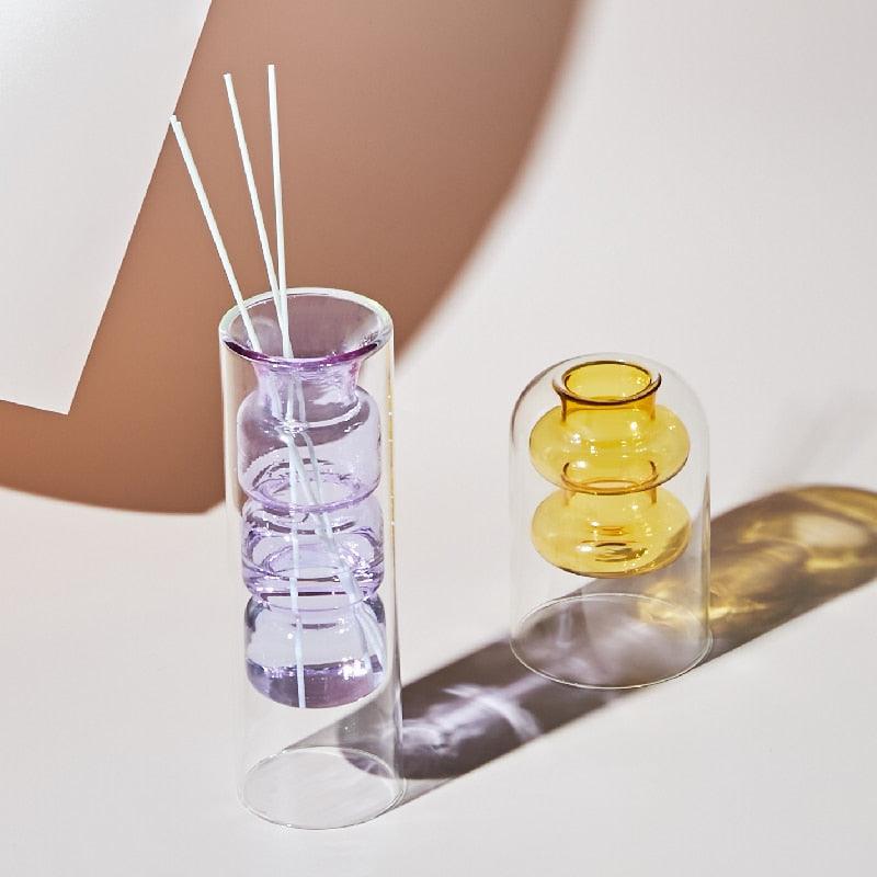 Nordic creative colored glass vase ornaments creative hydroponic - ItemBear.com