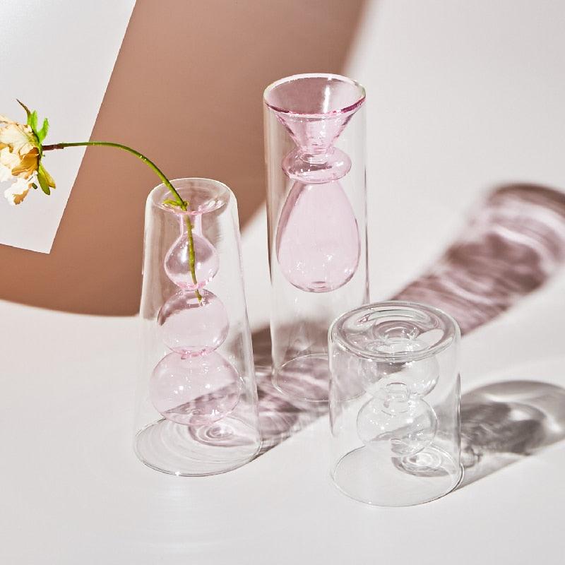 Nordic creative colored glass vase ornaments creative hydroponic - ItemBear.com