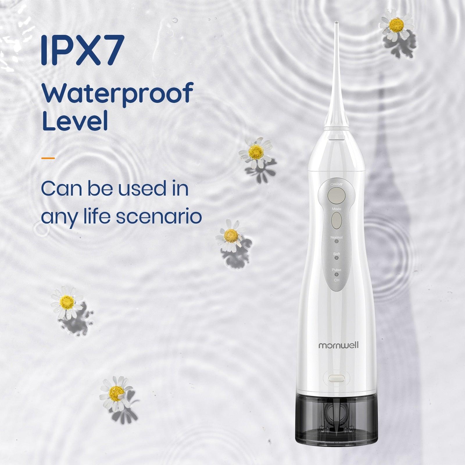 Oral Irrigator USB Rechargeable Water Flosser Portable Dental Water Jet 300ML Water Tank Waterproof Teeth Cleaner - ItemBear.com