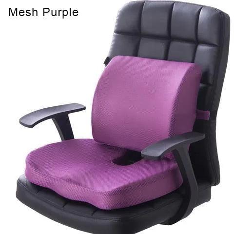 Orthopedics Hemorrhoids Seat Cushion Memory Foam Car Rebound Cushion Office Chair Lumbar Support Pain Relief Breathable Pillow - ItemBear.com