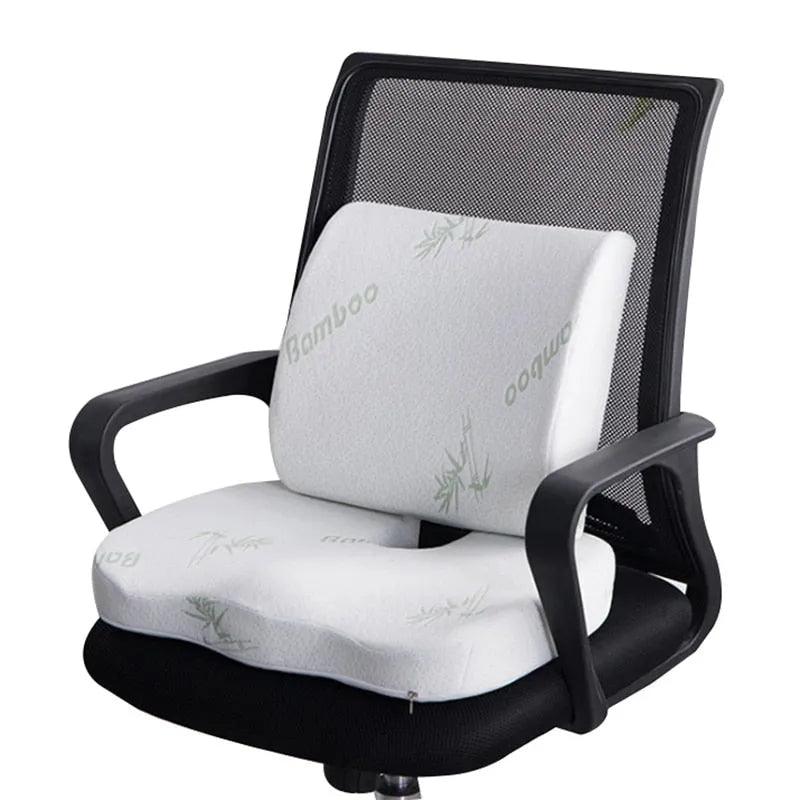 Orthopedics Hemorrhoids Seat Cushion Memory Foam Car Rebound Cushion Office Chair Lumbar Support Pain Relief Breathable Pillow - ItemBear.com