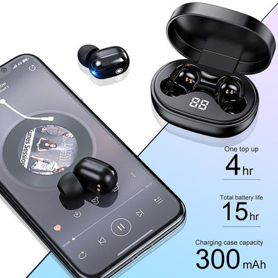 PJD A6S Plus TWS Wireless Bluetooth Headsets Earphones Stereo Headphones Sport Noise Cancelling Mini Earbuds for All Smart Phone - ItemBear.com