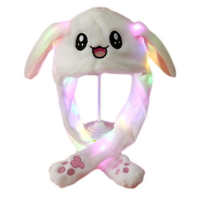 Plush Hat with Movable Ears and LED Light - Funny Soft Toy - ItemBear.com