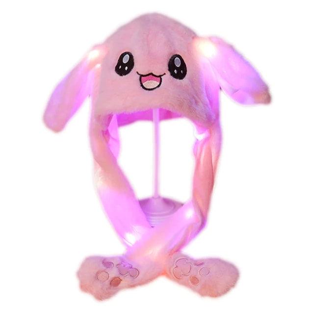 Plush Hat with Movable Ears and LED Light - Funny Soft Toy - ItemBear.com