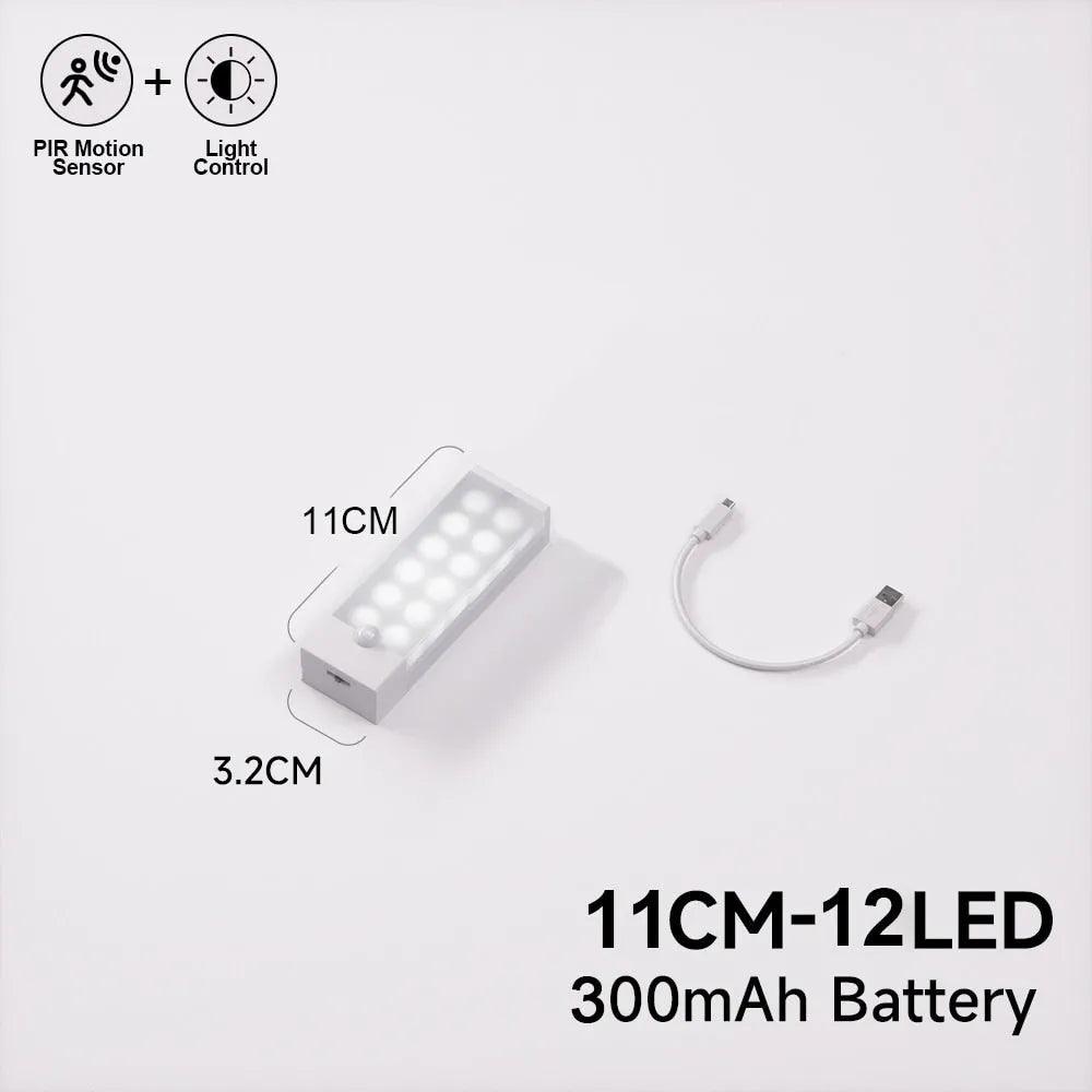Plutus-Quinn LED Night Lights Wireless Motion Sensor Wall Light USB Rechargeable Kitchen Cabinet Corridor Night Lamp For Bedroom - ItemBear.com