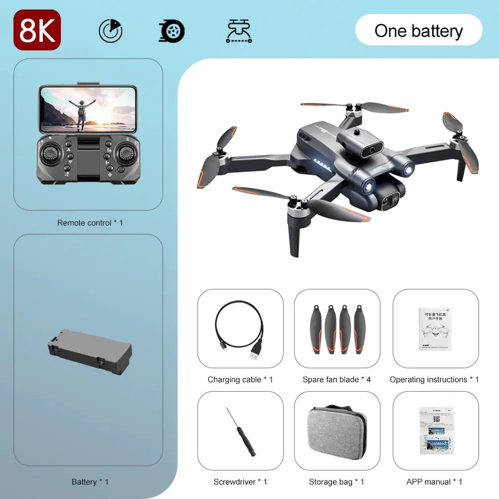 Professional 8K/6K/4K HD Quadcopter S1S Drone with Intelligent Obstacle Avoidance - ItemBear.com