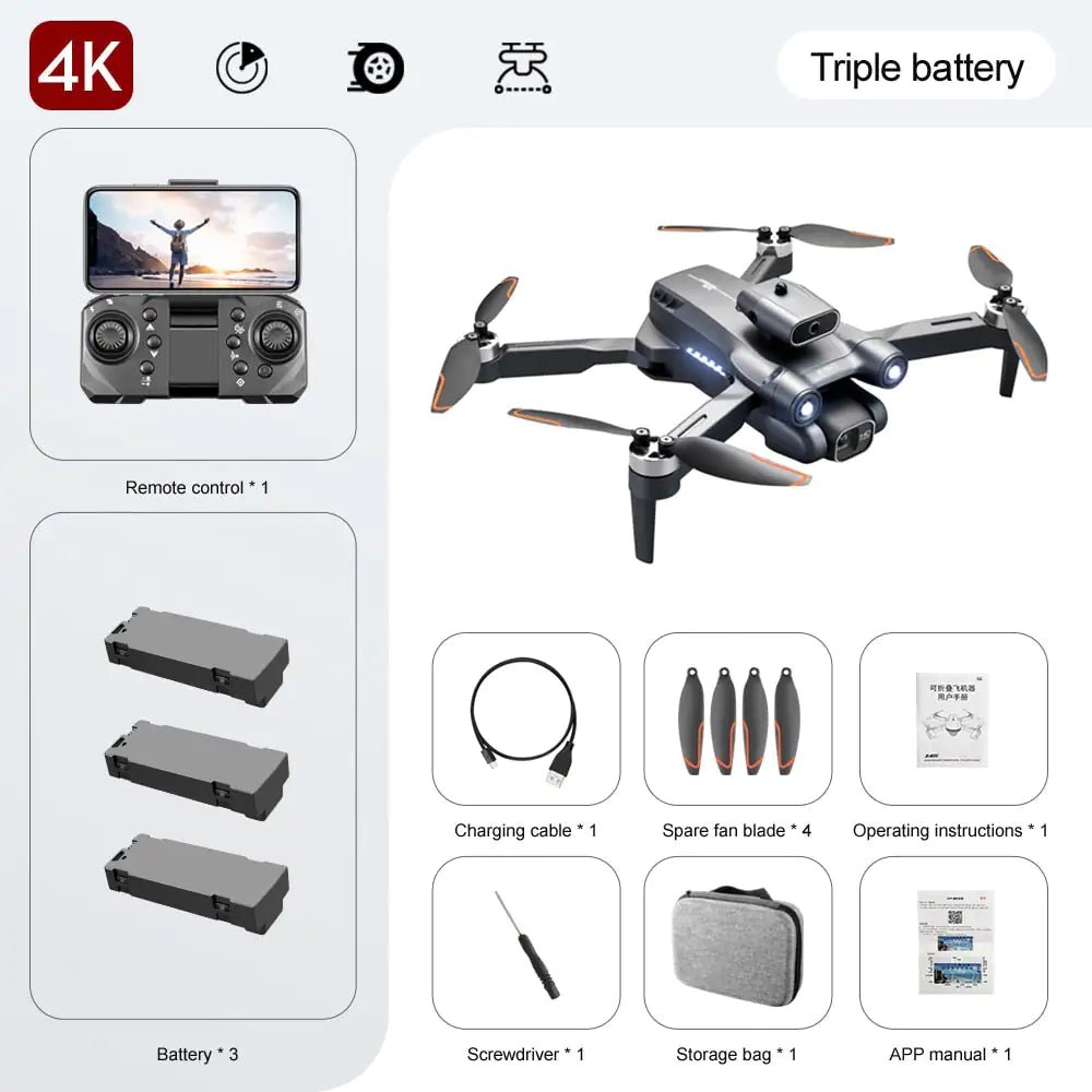 Professional 8K/6K/4K HD Quadcopter S1S Drone with Intelligent Obstacle Avoidance - ItemBear.com
