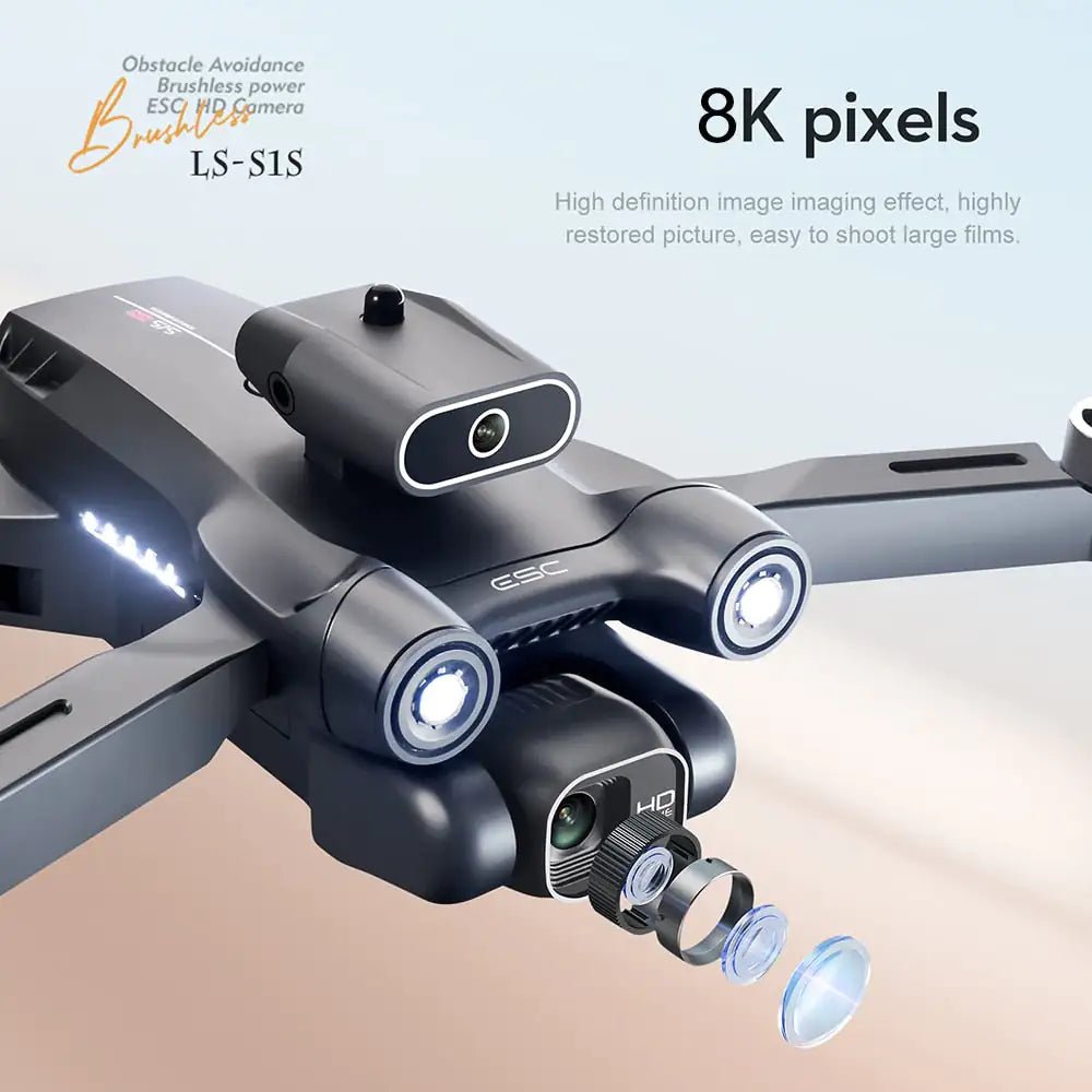 Professional 8K/6K/4K HD Quadcopter S1S Drone with Intelligent Obstacle Avoidance - ItemBear.com