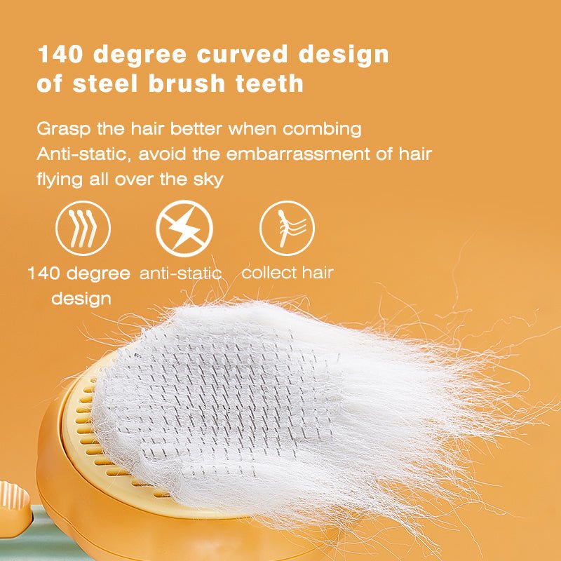 Pumpkin Pet Brush, Self Cleaning Slicker Brush - ItemBear.com