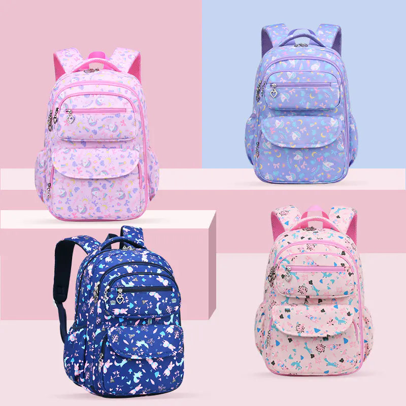 Children's Backpack for Grades 1-6 with Spine Protection