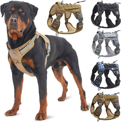 Reflective Tactical Harness For Large Small Dogs Training Vest Leash - ItemBear.com