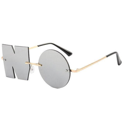 Rimless NO Letter Sunglasses - ItemBear.com