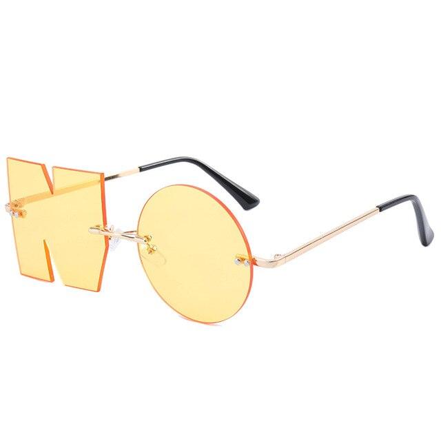 Rimless NO Letter Sunglasses - ItemBear.com