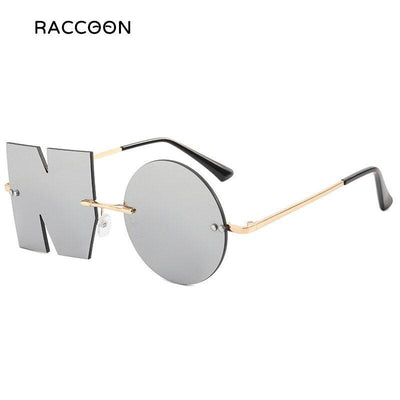 Rimless NO Letter Sunglasses - ItemBear.com