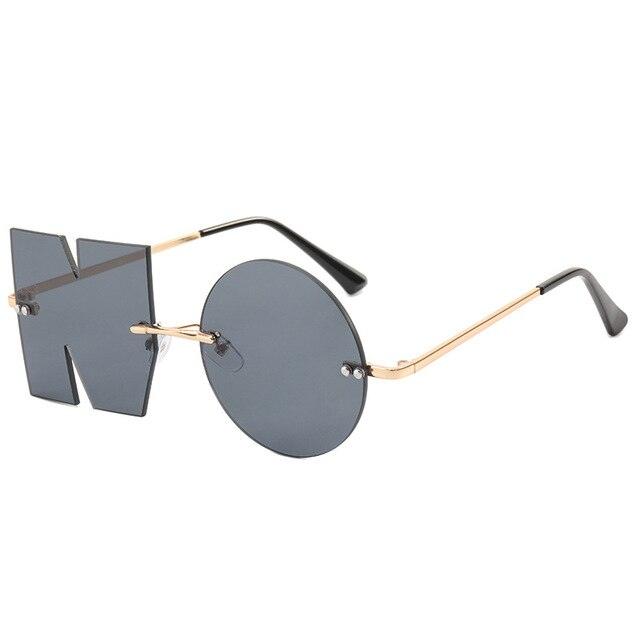 Rimless NO Letter Sunglasses - ItemBear.com