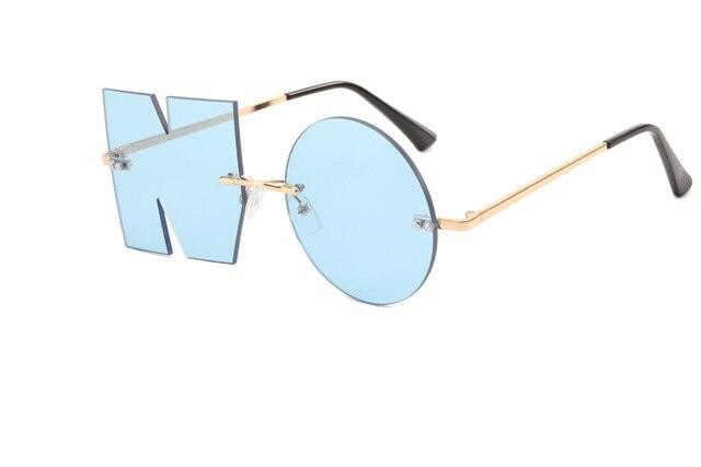 Rimless NO Letter Sunglasses - ItemBear.com
