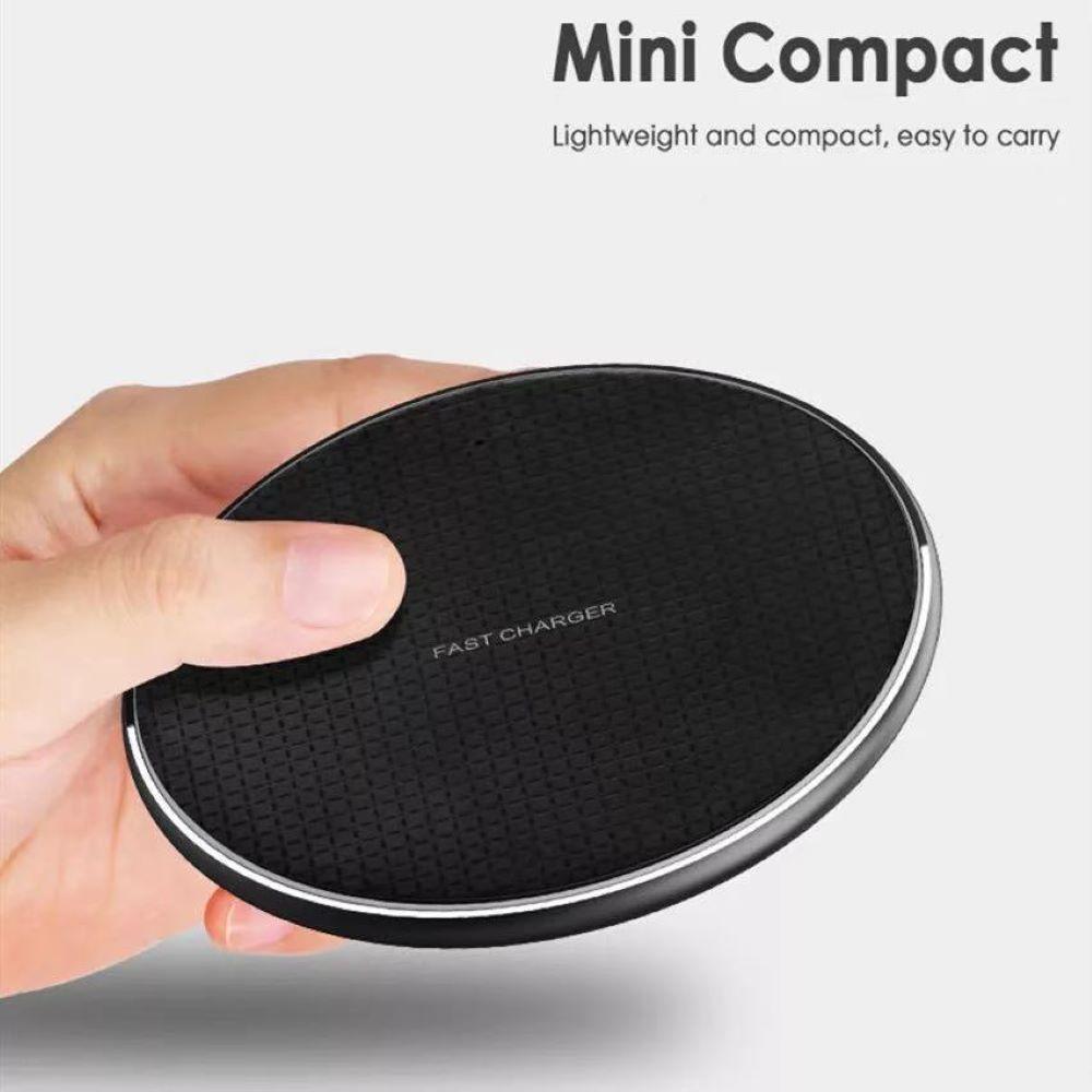 Round Wireless Ultra-Thin Charger New Product 10W Aluminum Alloy Mobile Phone Wireless Charger Gift Android Apple Universal - ItemBear.com