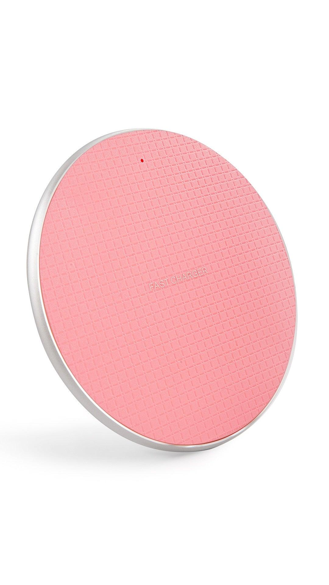 Round Wireless Ultra-Thin Charger New Product 10W Aluminum Alloy Mobile Phone Wireless Charger Gift Android Apple Universal - ItemBear.com