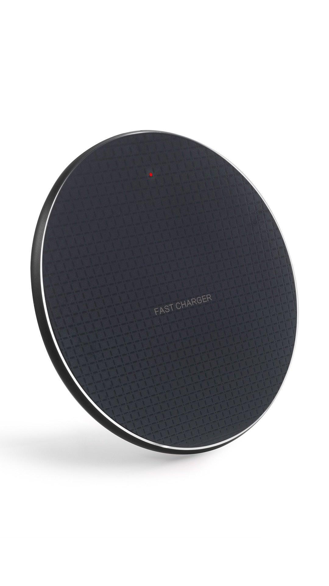 Round Wireless Ultra-Thin Charger New Product 10W Aluminum Alloy Mobile Phone Wireless Charger Gift Android Apple Universal - ItemBear.com