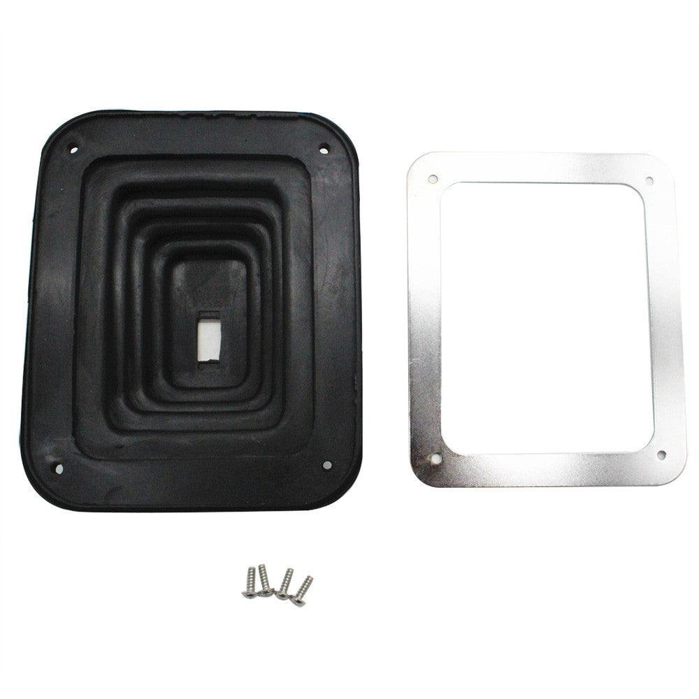 Rubber Shifter Boot With Chrome Plate 5 5/8 X 6 - ItemBear.com