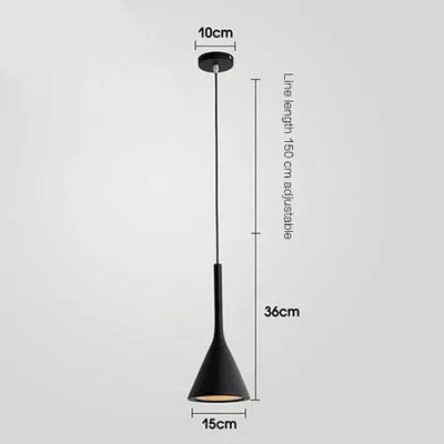 SANDYHA Modern Led Pendant Lights Black White Kitchen Fixtures Bedroom Table Dining Room Hanging Lamp Lampshade Home Chandelier - ItemBear.com