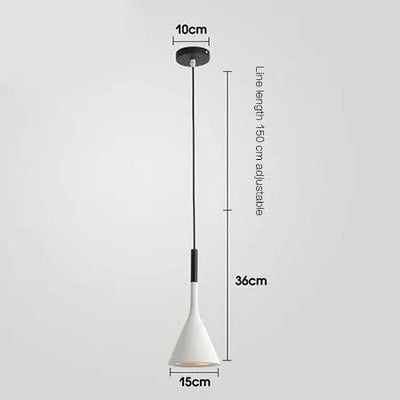 SANDYHA Modern Led Pendant Lights Black White Kitchen Fixtures Bedroom Table Dining Room Hanging Lamp Lampshade Home Chandelier - ItemBear.com