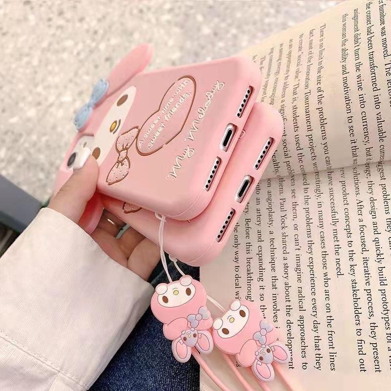 Shockproof Pink Phone Case with Lanyard For iPhones - ItemBear.com