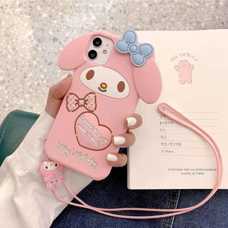 Shockproof Pink Phone Case with Lanyard For iPhones - ItemBear.com