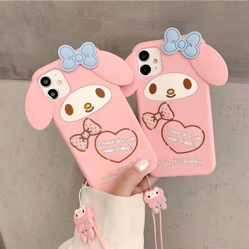 Shockproof Pink Phone Case with Lanyard For iPhones - ItemBear.com