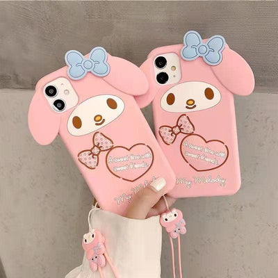 Shockproof Pink Phone Case with Lanyard For iPhones - ItemBear.com