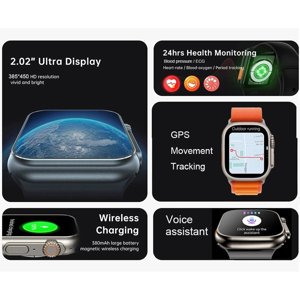 Smart Watch 8 Ultra For Apple Watch Ultra IWO Watch Ultra NFC Smartwatch Series 8 Bluetooth Call 2.0 Inch Wireless Fitness Watch - ItemBear.com