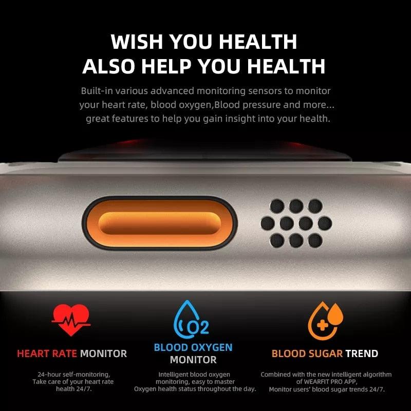 Smart Watch 8 Ultra For Apple Watch Ultra IWO Watch Ultra NFC Smartwatch Series 8 Bluetooth Call 2.0 Inch Wireless Fitness Watch - ItemBear.com