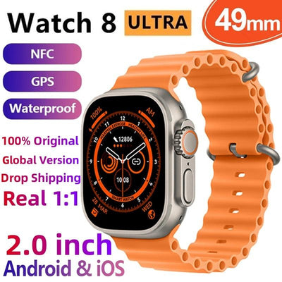 Smart Watch 8 Ultra For Apple Watch Ultra IWO Watch Ultra NFC Smartwatch Series 8 Bluetooth Call 2.0 Inch Wireless Fitness Watch - ItemBear.com