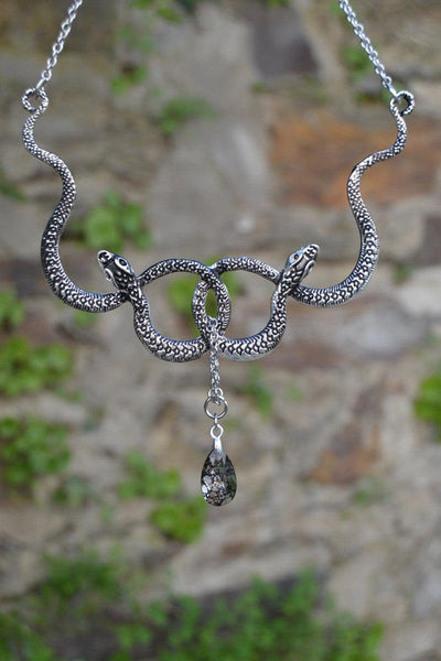Snake Entanglement Necklace with Crystal - ItemBear.com
