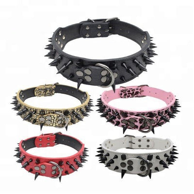 Spiked Studded Leather Collars - ItemBear.com