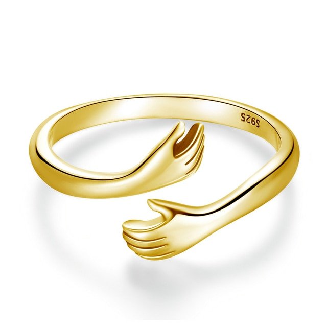 Sterling Silver Embrace Ring Hug - ItemBear.com
