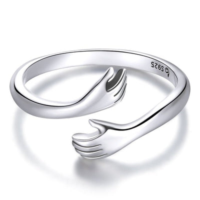 Sterling Silver Embrace Ring Hug - ItemBear.com